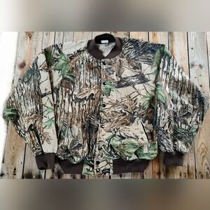 vintage '80s Rattlers Brand camo bomber jacket Made in USA  Men's Size XL